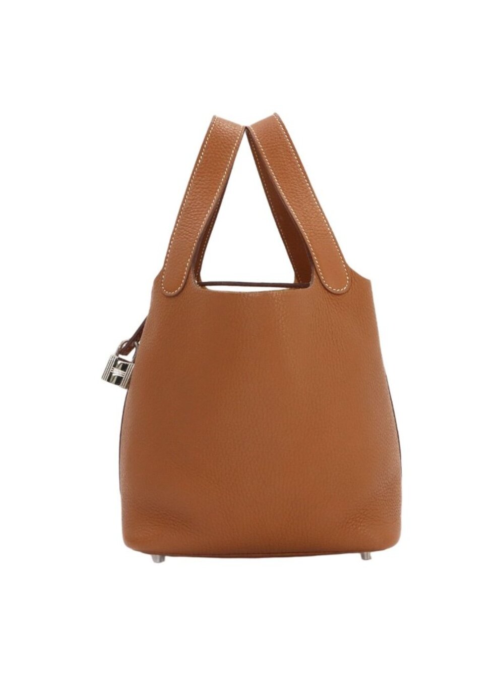 Hermes Picotin Lock PM Hand Bag Taurillon Clemence Gold Stamp Silver